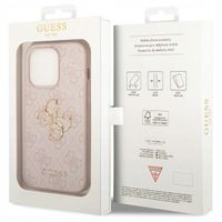 Etui case Guess do Apple iPhone 15 Pro hardcase 4G Big Metal Logo różowy