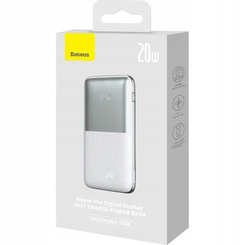BASEUS PODRÓŻNY POWER BANK 10000 MAH 2X USB USB-C 20W QC 3.0 Z KABLEM USB na Arena.pl