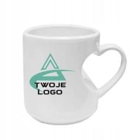 Kubek Uszko Serce twój nadruk LOGO NAPIS gadżet firmowy reklamowy 10 sztuk