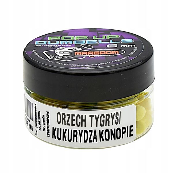 Dumbells POP UP 6mm Margrom ORZECH TYGRYSI KUKURYDZA KONOPIE Method Feeder zdjęcie 2