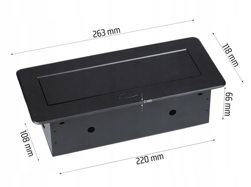 Gniazdo Chowane w Blat Nablatowe Gniazdko + 2 USB na Arena.pl