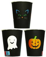 Kubeczki na Halloween Duch Kot Dynia - 250 ml - 6 szt