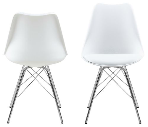 Krzesło Eris Pp Białe/chrom na Arena.pl