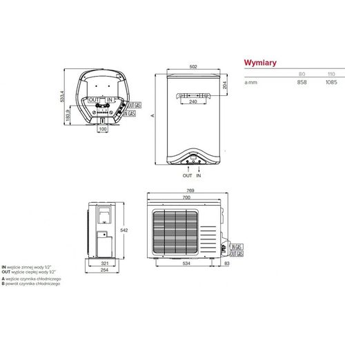Ariston Pompa Ciepła Nuos Evo Split 80 na Arena.pl