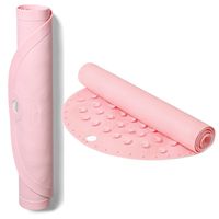 BABYONO Mata antypoślizgowa do wanny, prysznica 70x35cm RÓŻOWA 1346/08