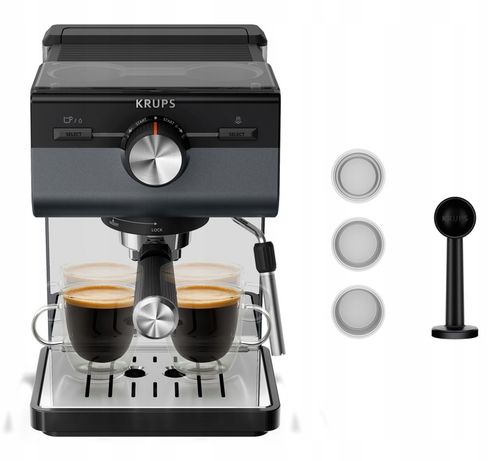 Ekspres kolbowy z dyszą spieniającą KRUPS Authentic+ C80 XP384G 15 bar na Arena.pl