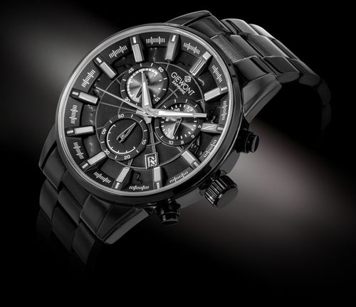 zegarek męski giewont chronograph sapphire czarny gw4580-b1 na Arena.pl
