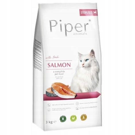 PIPER SUCHA KARMA Z ŁOSOSIEM 3 KG zdjęcie 1