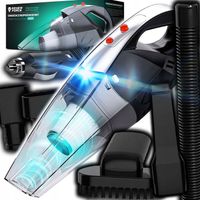 MOCNY Odkurzacz samochodowy Ręczny z latarką filtr HEPA 12V 120W końcówki