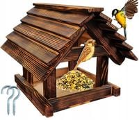Karmnik Dla Ptaków Na Prezent PREMIUM Duży XXL Opalany Budka Ozdoba