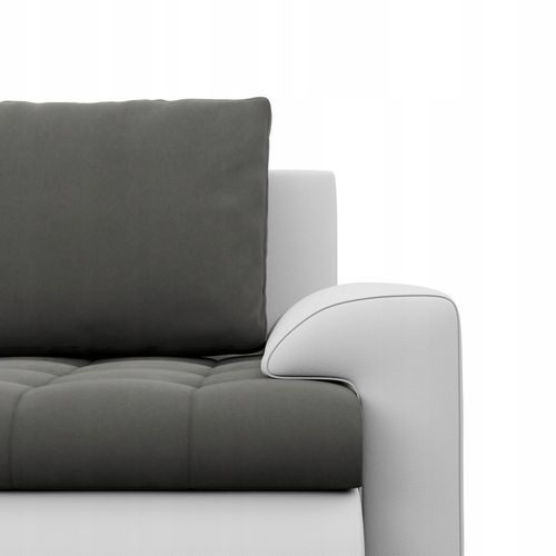 NAROŻNIK FORESTA XXL Z OTOMANĄ POPIEL BIAŁY KANAPA Rogówka na Arena.pl