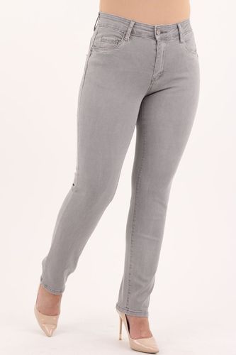 SPODNIE JEANSOWE BAWEŁNIANE DAMSKIE WYSOKI STAN PUSH UP DUŻE ROZMIARY na Arena.pl