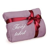 KOC z HAFTEM dedykacji 220 x 200 MIKROFIBRA DOWOLNY TEKST na święta