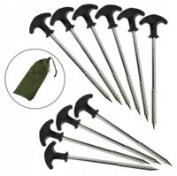 Śledzie do Namiotu Szpilki Wkręcane Długie NGT 20cm Wojskowe Kotwy Metalowe