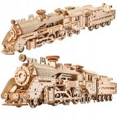 Little Story Drewniane Puzzle Model Układanka 3D DIY - Lokomotywa