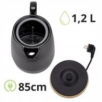 CZAJNIK ELEKTRYCZNY BEZPRZEWODOWY CERAMICZNY KAMILLE 1200 W 1,2 L czarny