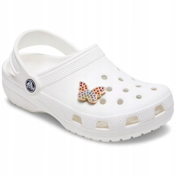 Przypinka Crocs Jibbitz Pin Do Butów Crocs Gold Rainbow Encrstd Butterfly zdjęcie 2