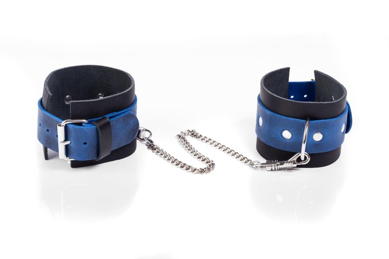 Kajdanki- Cuffs Crazy Horse Blue, Big zdjęcie 1