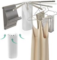 Suszarka na pranie ścienna składana 7 drążków wieszak łazienkowy biała