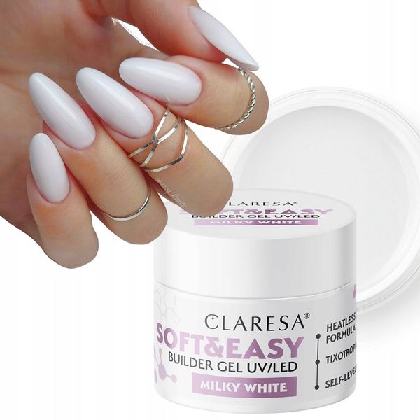 CLARESA ŻEL BUDUJĄCY MILKY WHITE 45G zdjęcie 16