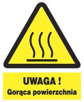ZOO-43 - UWAGA ! Gorąca powierzchnia- ZNAK bhp