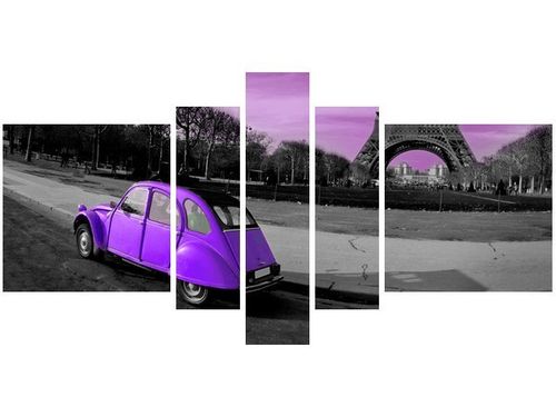 80CM 160CM OBRAZ 5 ELEM CYTRYNA FIOLECIE DRUK ŚCIENNY na Arena.pl