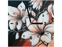 30X30CM ZEGAR OBRAZ MAGNOLIA SUNSET KWIATY ZACHÓD SŁOŃCA OBRAZ MALOWANE