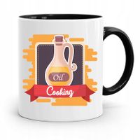 Kubek Czarny Prezent Dla Kucharza Kucharki Cooking Z Nadrukiem Ze Zdjęciem