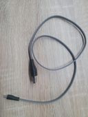 Kabel USB - microUSB 0,5 m  mocny płaski nie płaczący się (szary)