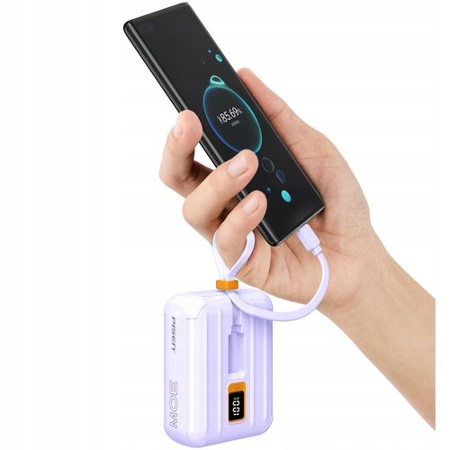 ŁADOWARKA POWER BANK 10000 mAh 30W 3A PRZENOŚNA LIGHTNING / USB-C 2x KABEL na Arena.pl