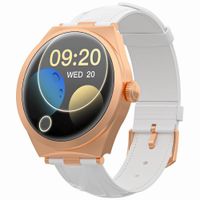 smartwatch gravity różowe złoto biały gt25-5