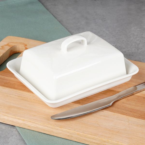 Maselniczka ceramiczna biała zdjęcie 2