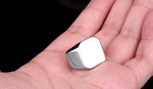 POLEROWANY STALOWY SYGNET STAL 316L JAKOŚĆ R.15 na Arena.pl