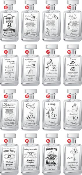 KARAFKA z 3 szklankami w etui ROCZNICA ŚLUBU prezent 20 25 30 35 40 50 60 zdjęcie 8