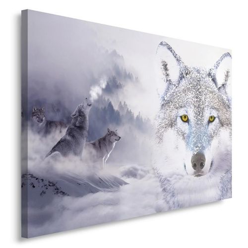 Obraz na płótnie - Canvas, Wilki zimą 40x30 na Arena.pl