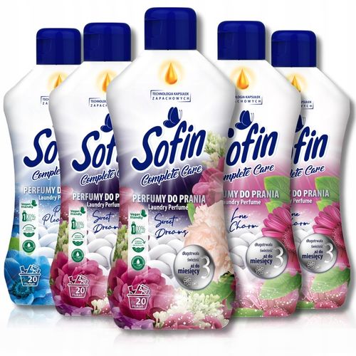 SOFIN Perfumy do Tkanin do Pralki Suszarki 5 x 300ml MIX 100 Prań na Arena.pl
