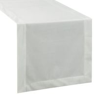 Bieżnik welwetowy jednokolorowy MELINDA 40X140 biały