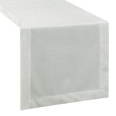 Bieżnik welwetowy jednokolorowy MELINDA 40X140 biały