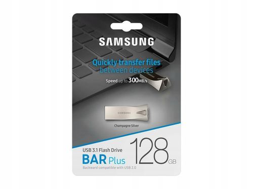 Pendrive SAMSUNG BAR Plus Champaign Silver USB 3.1 128GB na Arena.pl