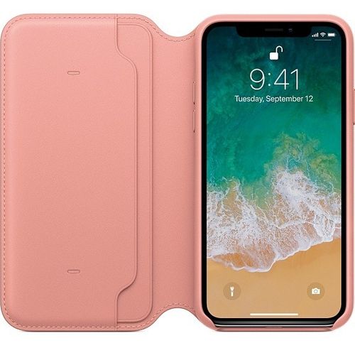 Apple iPhone X Leather Folio - Soft Pink na Arena.pl