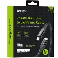 innostyle powerflex kabel usb-c lightning mfi szybkiego ładowania do