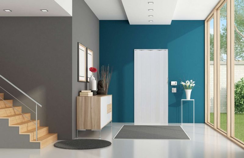 Drzwi harmonijkowe 001P BIAŁY DĄB MAT - 80 cm zdjęcie 4