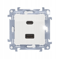 ŁADOWARKA USB A+C 30W PODWÓJNA SIMON 10 CEC2CAQ.01/11 BIAŁY