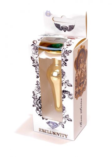 plug jewellery gold butt plug  green na Arena.pl