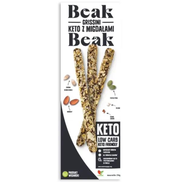 Grissini Keto z Migdałami Beak Beak, 216g zdjęcie 1