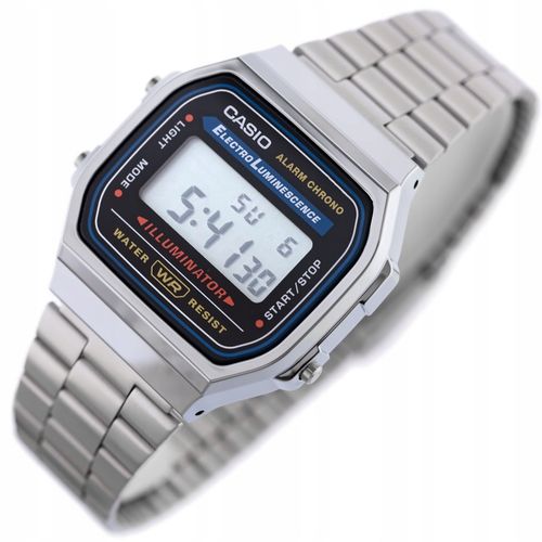 ZEGAREK MĘSKI CASIO RETRO VINTAGE A168WA stoper alarm datownik +BOX na Arena.pl
