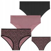 Majtki Figi Damskie Bikini Bawełniane Klasyczne Gładkie 3-szt MORAJ - XL