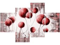 140CM 70 OBRAZ ABSTRAKCYJNE DMUCHAWCE CZERWIENI ŚCIENNY