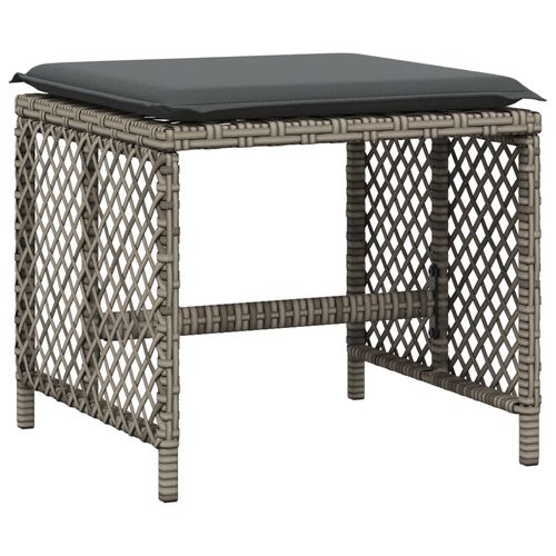 13-cz. zestaw mebli ogrodowych z poduszkami, szary rattan PE na Arena.pl