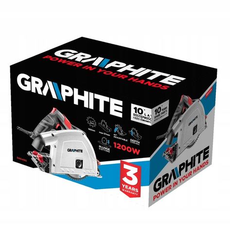 Zagłębiarka Piła Pilarka 1200W + Szyna 140 cm + Ściski GRAPHITE na Arena.pl